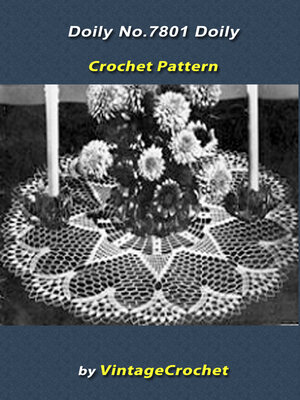 cover image of Doily No.7801 Vintage Crochet Pattern